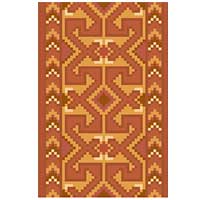 Balouch needlepoint Long Border in spice colors