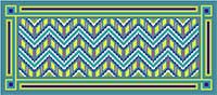 Chevron geometric lumbar cushion in custom colors 