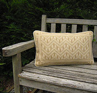Chevron geometric needlepoint pillow in off white, beige, sand colors