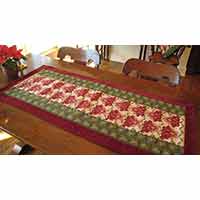 grape with leaf border table runner 01 colors needlepoint