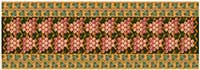 grape table runner kit pattern in peach, green and tan