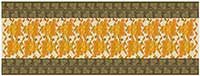 grape table runner kit pattern in yellow, gold and green border