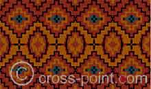Karakum Kilim needlepoint kits from cross-point.com in historic tribal colors