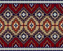 Karakum Kilim Lumbar in garnet, camel, navy, gray blue from cross-point.com