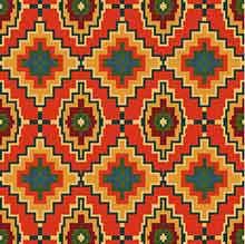 Karakum kilim in Mediterranian colors from cross-point.com