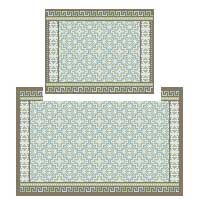 Pisac lumbar cushions needlepoint kits in lichen, pale moss, sea breeze blue colors
