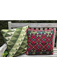 soft green Triangles with Mediasch 02 multi color