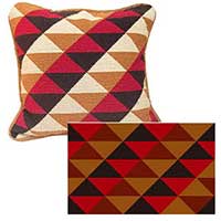 geometric companions in red,brown and honey